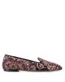 paisley-print flat loafers