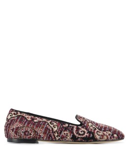paisley-print flat loafers
