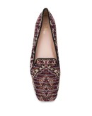 paisley-print flat loafers
