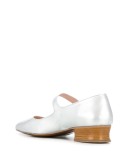 Fach crystal-buckle ballerina pumps