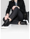 Oversized lace-up sneakers