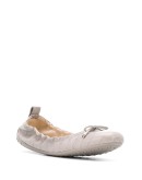 crocodile-effect ballerina shoes