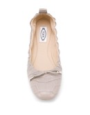 crocodile-effect ballerina shoes