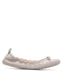 crocodile-effect ballerina shoes