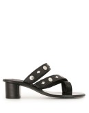 open toe studded loafers