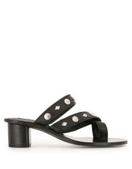 open toe studded loafers