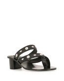 open toe studded loafers