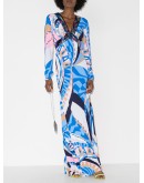 Wally-print sequin-embellished gown