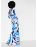 Wally-print sequin-embellished gown