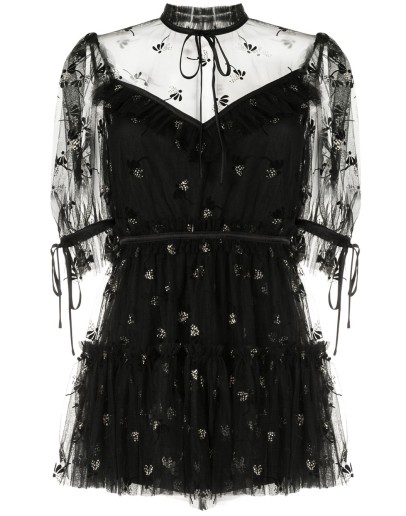 Moon Lover floral embroidered playsuit
