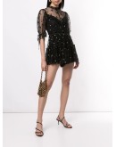Moon Lover floral embroidered playsuit