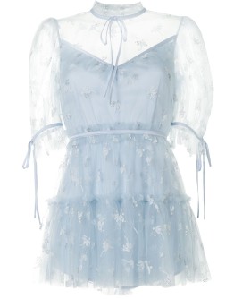 Moon Lover floral embroidered playsuit