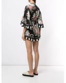 Magic Moment floral-print linen playsuit