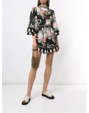 Magic Moment floral-print linen playsuit