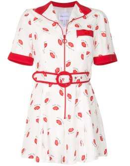 lips print playsuit