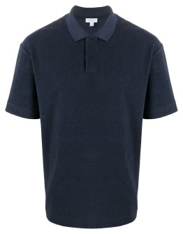 cotton-terry polo shirt