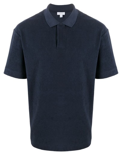 cotton-terry polo shirt