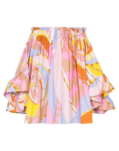 Wally-print draped top
