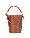 debossed logo bucket bag