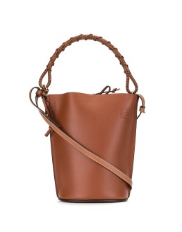debossed logo bucket bag