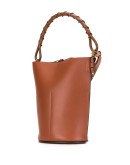 debossed logo bucket bag