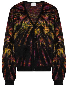 tie-dye jacquard cardigan