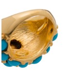 Turquoise cabochon dome cocktail ring