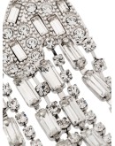 rhinestone heart waterfall drop earrings
