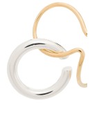gold-plated and silver-tone ear cuffs
