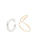 gold-plated and silver-tone ear cuffs
