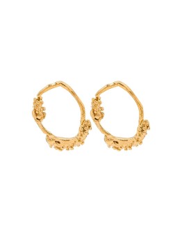 24kt gold-plated Unreal City hoop earrings