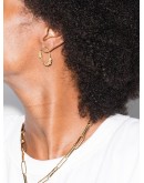 24kt gold-plated Unreal City hoop earrings