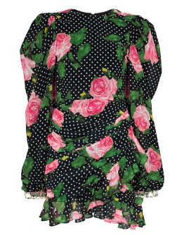 floral polka-dot print mini dress