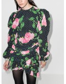 floral polka-dot print mini dress