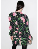floral polka-dot print mini dress