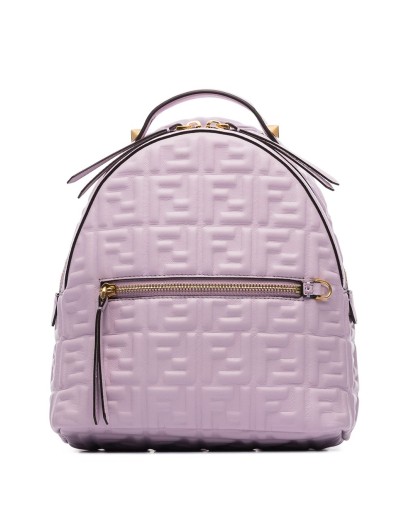 logo-embossed backpack 