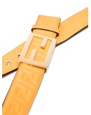 Baguette embossed logo belt