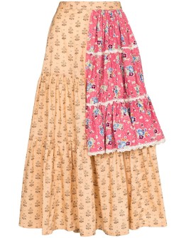tiered patchwork prairie skirt