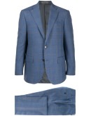 check twill two-piece suit