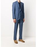 check twill two-piece suit