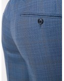 check twill two-piece suit