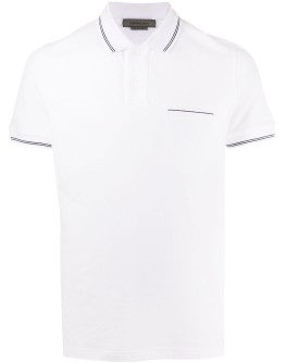 contrast trim pocket polo shirt