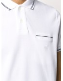 contrast trim pocket polo shirt