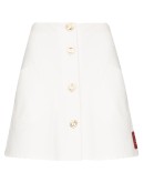 high-waisted A-line skirt