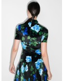 floral-print short-sleeve top