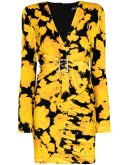 floral-print belted mini dress