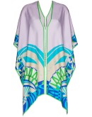 graphic-print poncho