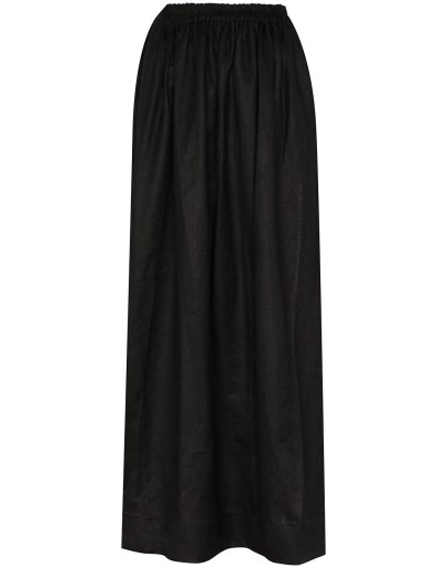 pleated maxi skirt