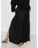 pleated maxi skirt