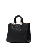 logo-embossed tote bag